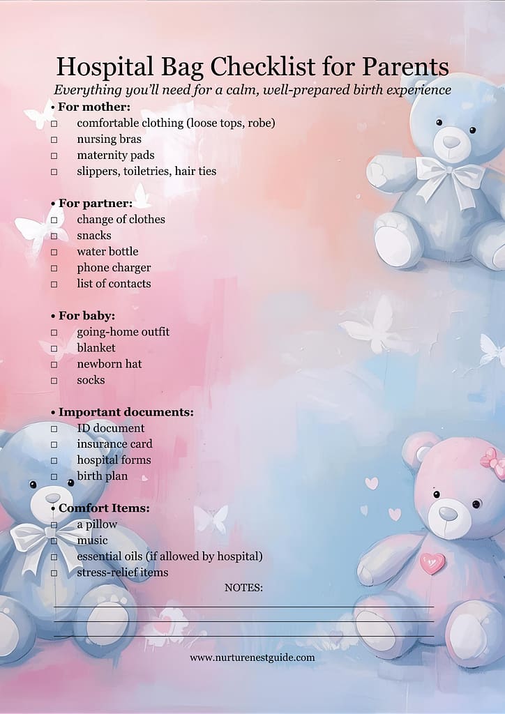 Hospital Bag Checklist for Parents
